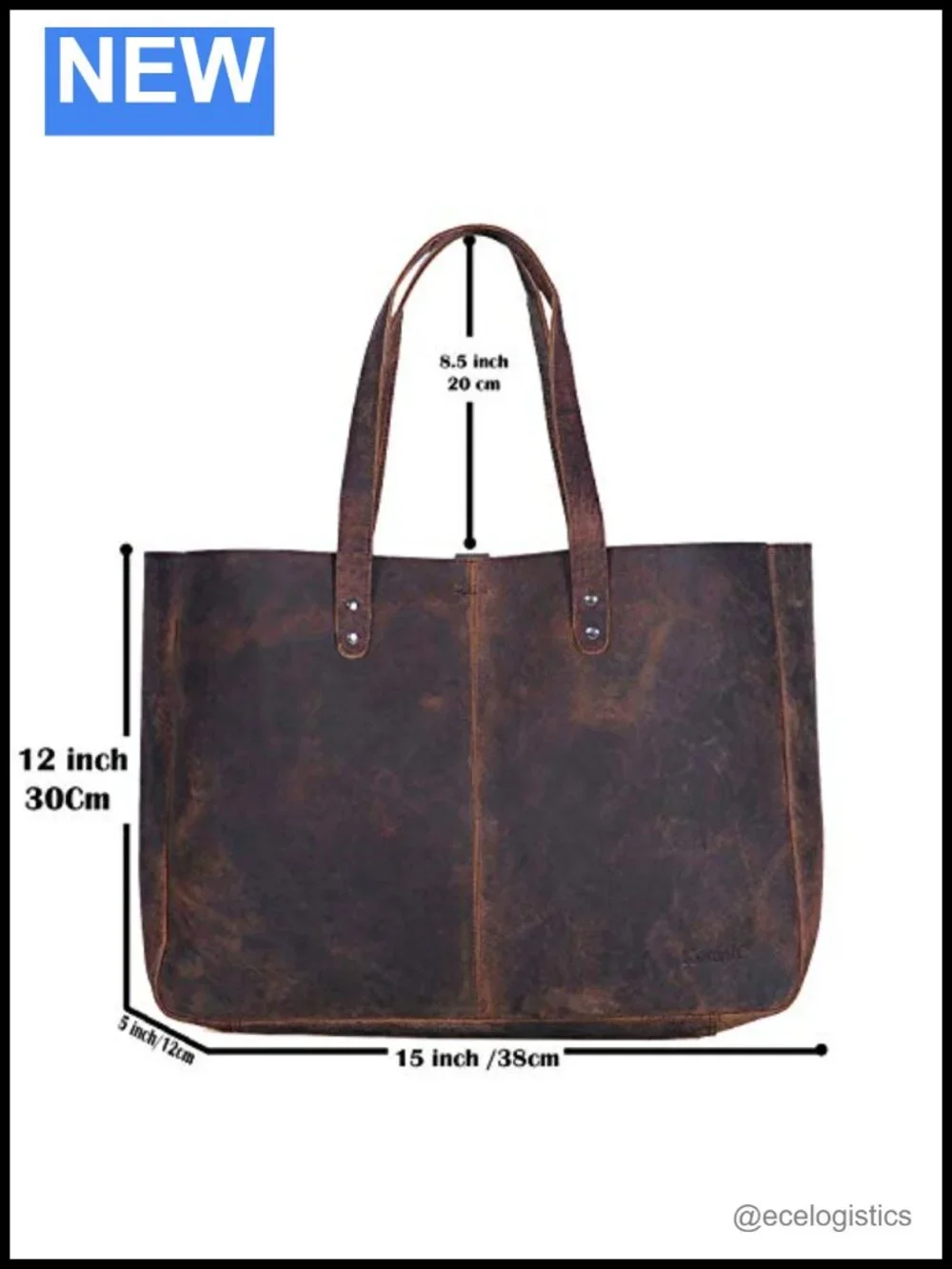 Leather Tote Bag for Women, Travel Shopping Satchel Handbag
